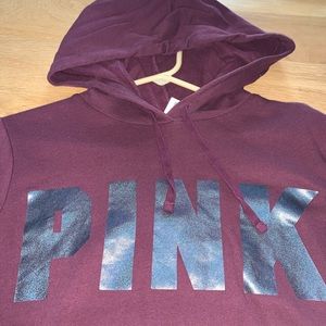 VS PINK Maroon Hoodie(Size: M)